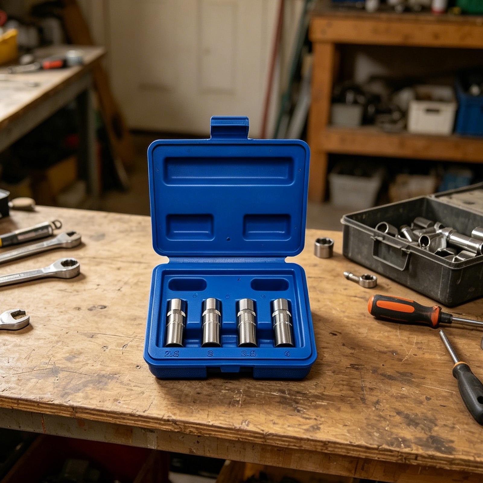 Socket Set - Kit Extrator de Parafusos 4 Peças